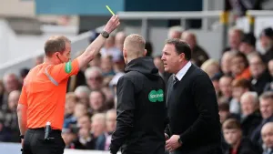 Malky Mackay was booked for dissent 