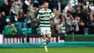 Celtic’s Callum McGregor celebrates scoring