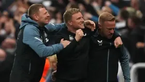 Eddie Howe says Newcastle win ‘huge’ but warns still work to do in top-four hunt