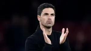 Arsenal head coach Mikel Arteta saw his team return to the top of the Premier League with victory over Chelsea (Adam Davy/PA