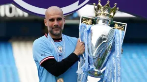 Pep Guardiola is on the hunt for a treble (Marti Rickett/PA)