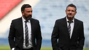 Derek McInnes and Tony Docherty recently parted ways (Andrew Milligan/PA)