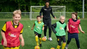 Jude Bellingham is an ambassador for the McDonald’s Fun Football programme (McDonald’s handout)