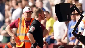 Conversations between referees and VARs should be available live to broadcasters, a leagues survey has found (Jacob King/PA)