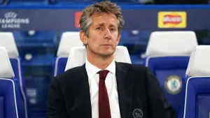 Edwin van der Sar’s condition ‘stable but still concerning’ after brain bleed