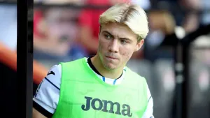 Rasmus Hojlund looks set for a move to Manchester United (Nigel French/PA)