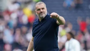 Ange Postecoglou has promised Tottenham fans they will take the game to Arsenal this weekend (Jonathan Brady/PA)
