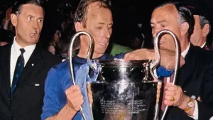 Bobby Charlton lifted the European Cup with Manchester United in 1968 (PA)