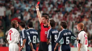 David Beckham (left) is still troubled by the fallout his family endured from his red card at the 1998 World Cup (PA)