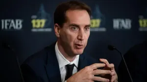Mark Bullingham during the 137th IFAB AGM (Aaron Chown/PA)