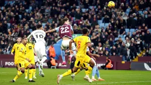 Aston Villa’s Nicolo Zaniolo equalises late on. (Mike Egerton/PA)