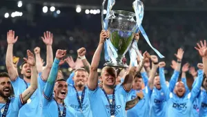 Manchester City will face Copenhagen in the Champions League (Martin Rickett/PA)