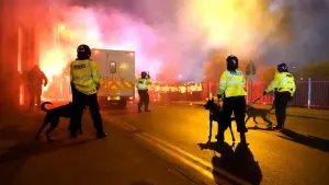 Dozens arrested following violence from Legia Warsaw fans at Villa Park