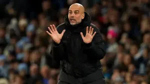 Pep Guardiola is pleased to have fewer fixtures in January (Martin Rickett/PA)
