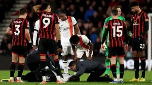 Luton captain Tom Lockyer stable after suffering cardiac arrest at Bournemouth