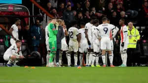 Luton’s match at Bournemouth was abandoned (Steven Paston/PA).