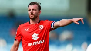 Alex Gilbey clinched MK Dons’ win (Rhianna Chadwick/PA)
