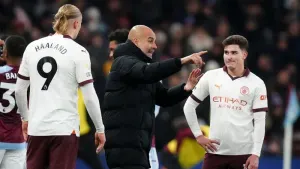 Pep Guardiola will attempt to lift Manchester City after their recent poor results as they travel to Luton (David Davies/PA)