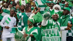 Nigeria fans are hoping to celebrate more success in Abidjan (Sunday Alamba/AP)