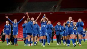 Katja Snoeijs double helps Everton past Aston Villa in FA Women’s Cup