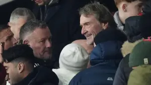 Sir Jim Ratcliffe was present at Old Trafford on Sunday (Martin Rickett/PA)