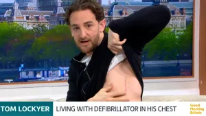 Tom Lockyer showed the scars of his new defibrilator (Good Morning Britin/ITV)
