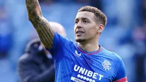 Rangers’ James Tavernier (left) broke the British scoring record for a defender (Jane Barlow/PA)