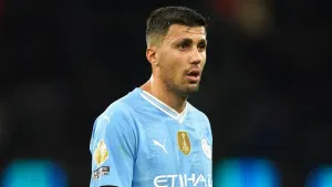 Rodri is embracing the challenge of securing a fourth successive Premier League title at Manchester City (Martin Rickett/PA)