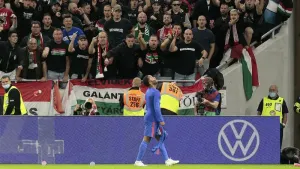 FIFA imposed a two-match stadium ban – with one match suspended – on the Hungarian FA after racist abuse was directed at Eng