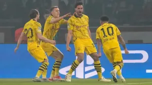 Mats Hummels heads Borussia Dortmund into Champions League final as PSG go out