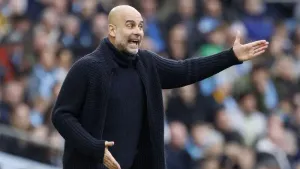 Pep Guardiola is concerned about the length of the grass at Craven Cottage (Richard Sellers/PA)