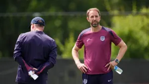 England manager Gareth Southgate is preparing to face Slovakia (Adam Davy/PA)