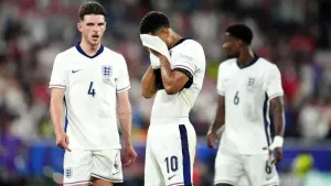 Gary Neville says England’s first half show in Cologne was ‘a struggle to watch’