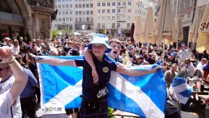 Scotland fans have been in strong voice in Munich ahead of their Euro 2024 opener against hosts Germany (Bradley Collyer/PA)