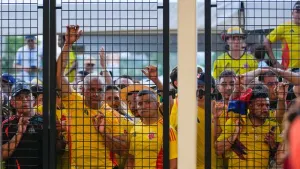 Crowd problems prompted the delay of the Copa America final on Sunday (Lynne Sladky/AP)
