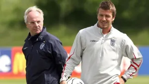 David Beckham, right, has paid tribute to his former England manager Sven-Goran Eriksson who has died aged 76 (Martin Ricket