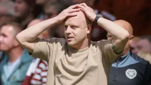 Hearts suffer narrow loss to Viktoria Plzen in Europa League play-off first leg