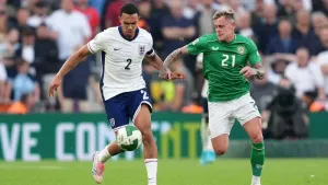 Sammie Szmodics, right, is confident the Republic of Ireland can bounce back from their England disappointment against Greec