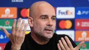 Pep Guardiola is in the final year of his contract at Manchester City (Martin Rickett/PA)