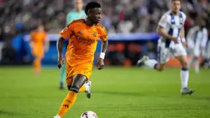 Real Madrid forward Vinicius set to miss Liverpool clash with hamstring injury