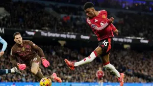 Manchester United’s Amad Diallo (right) scored a late winner for Manchester United (Martin Rickett/PA)