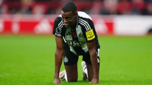 Alexander Isak was injured against Crystal Palace (Mike Egerton/PA)