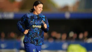 Chelsea striker Sam Kerr has appeared in court charged with alleged racially aggravated harassment of a police officer (Zac 