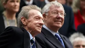 Denis Law (left) and Sir Alex Ferguson pictured in 2021 (Andrew Milligan/PA)