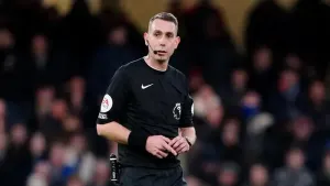 Referee David Coote during the Premier League match at Stamford Bridge in 2023 (Zac Goodwin/PA)