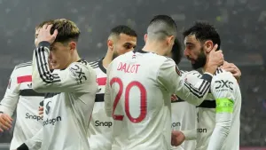 Manchester United finished the league phase unbeaten (Andreea Alexandru/AP)