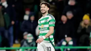 Nicolas Kuhn pleased with Celtic’s response to Ibrox defeat (Robert Perry/PA)