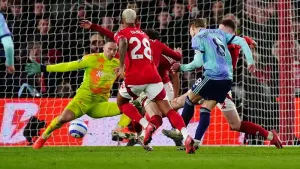 Arsenal’s dwindling title hopes suffer further blow with goalless draw at Forest