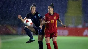 Lucy Bronze, left, showed support to Spain and Jenni Hermoso after Luis Rubiales was found guilty of sexual assault (Mike Eg