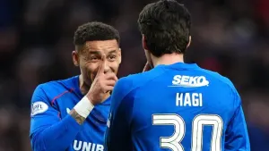 Ianis Hagi was on target twice in Rangers’ win (Andrew Milligan/PA)